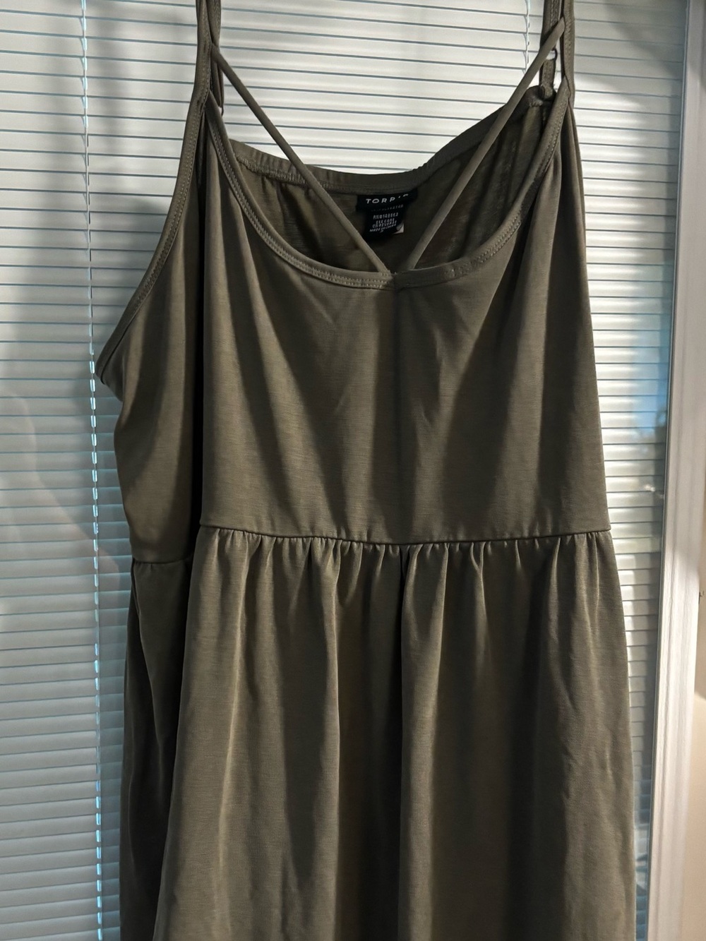 torrid olive green double-strap mini dress